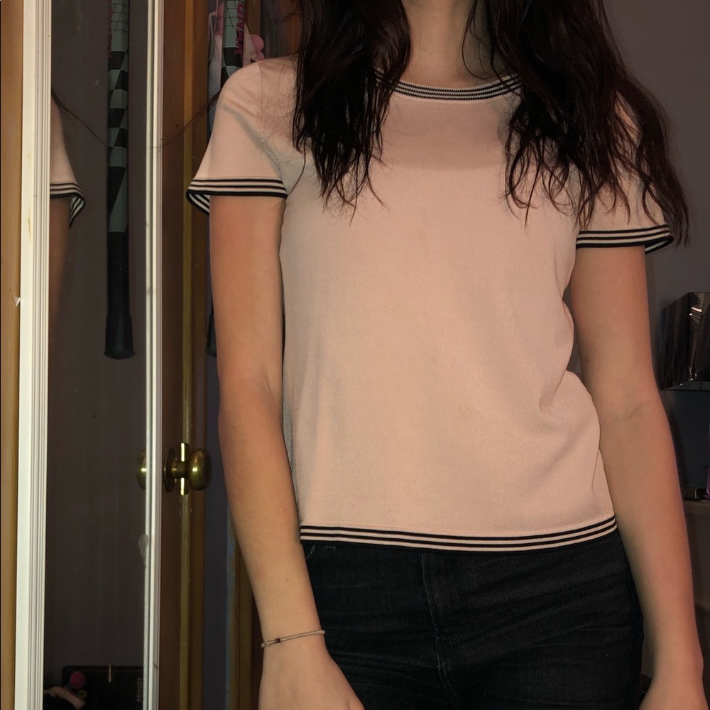 light pink vintage ring tee